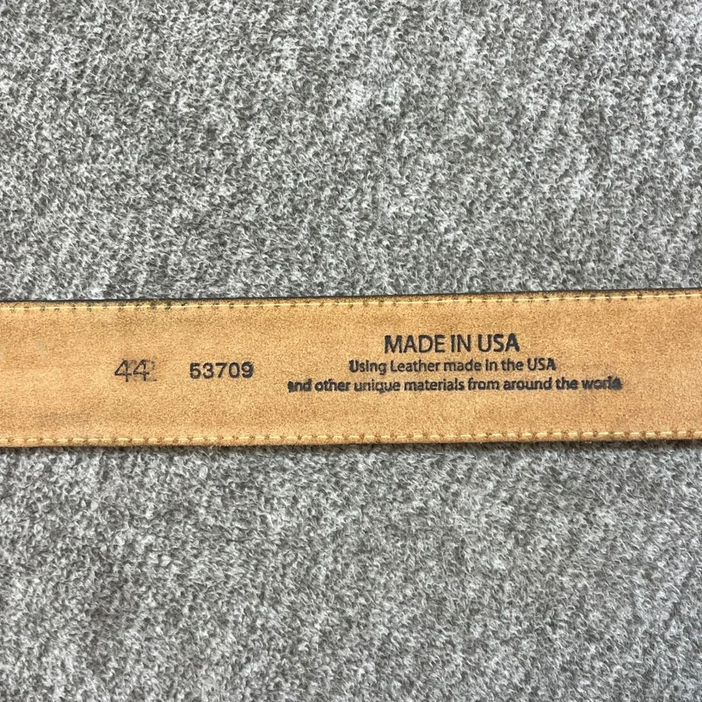 Silver Creek Classics Mens Tan Leather Belt Made in USA Size 44